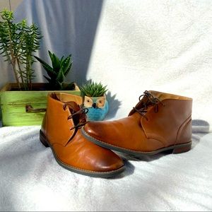 HIGHLAND Plain Toe Chukka Brown Leather Dress Boot